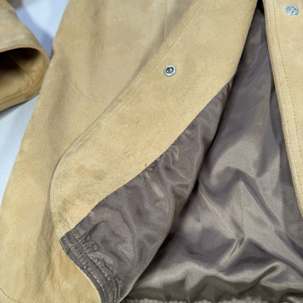1970s Vintage New England Sportswear Co Suede Jacket Women’s 10 USA Tan - Picture 9 of 14